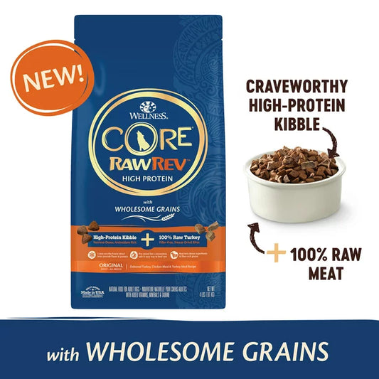 RawRev Wholesome Grains + 100% Raw Turkey