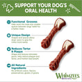 Load image into Gallery viewer, WHIMZEES by Wellness Brushzees Dental Chew Treats Medium 7count
