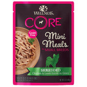 Wellness Core Mini Meals Shredded Chicken & Lamb Pouch 3oz