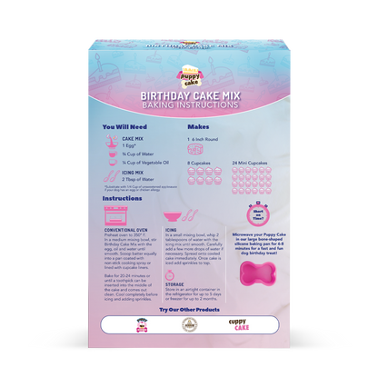 A box of dog treats is shown, highlighting its vibrant packaging and product information on the front