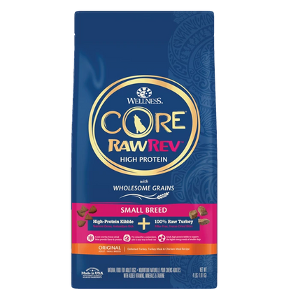 CORE RawRev Wholesome Grains Small Breed + 100% Raw Turkey Dog Food 4lbs