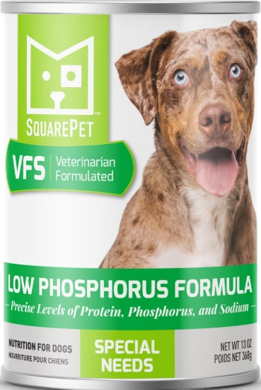 SquarePet VFS Canine Low Phosphorus Formula Wet Dog Food, 13-oz can, case of 12