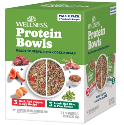 Wellness Protein Bowls Wet Dog Food – Lamb, Red Rice & Peas