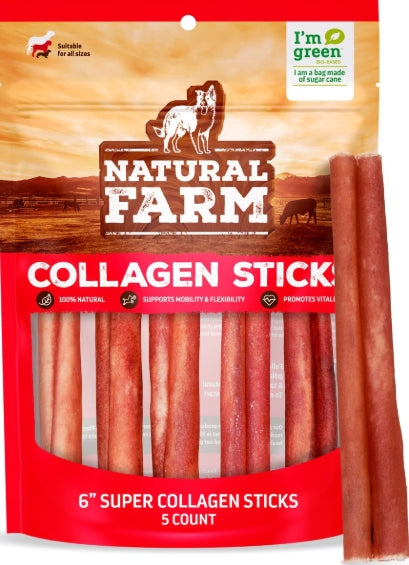 6 Inch Beef Collagen Sticks