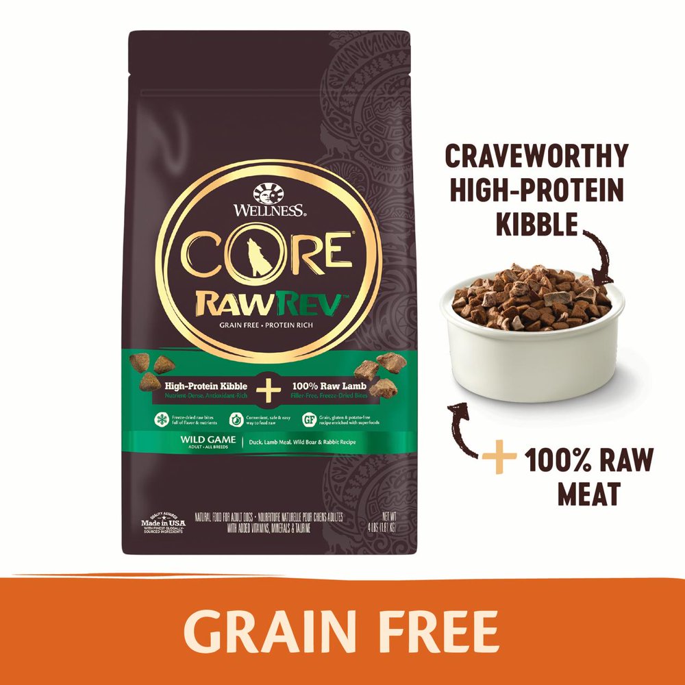 CORE RawRev Wild Game + 100% Raw Lamb Dog Food