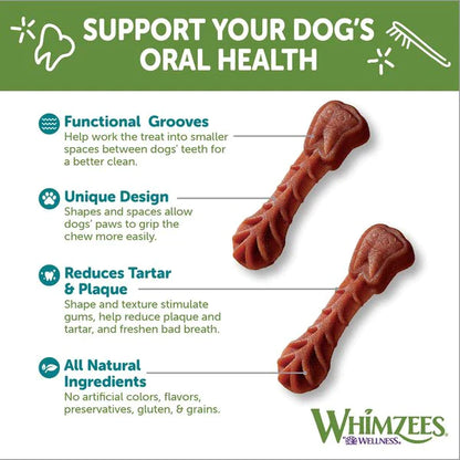 WHIMZEES by Wellness Brushzees Dental Chews Treats- XS 1 count