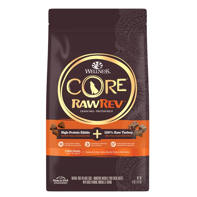 CORE RawRev Original + 100% Raw Turkey Dog Food