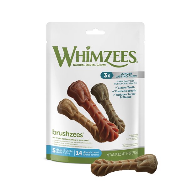 WHIMZEES Brushzees Dental Chews Small, 14 count