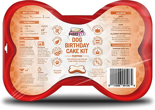 Puppy Birthday Cake Mix Kit (Pumpkin)