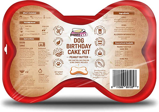 Puppy Birthday Cake Mix Kit (Peanut Butter)
