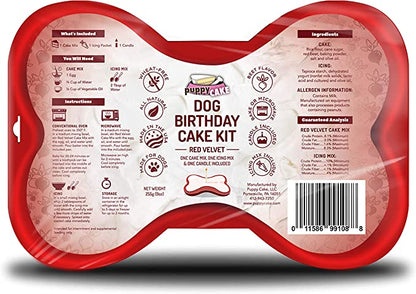 Puppy Birthday Cake Mix Kit (Red Velvet)