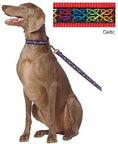 Load image into Gallery viewer, Adjustable Martingale Collar/  Red with multicolor lines
