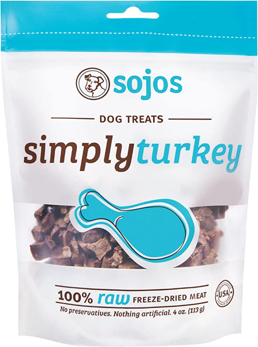 Sojos Simply Turkey Freeze-Dried Dog Treats, 4.0oz