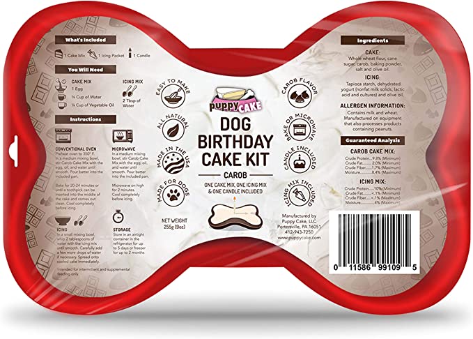Puppy Birthday Cake Mix Kit (Carob)